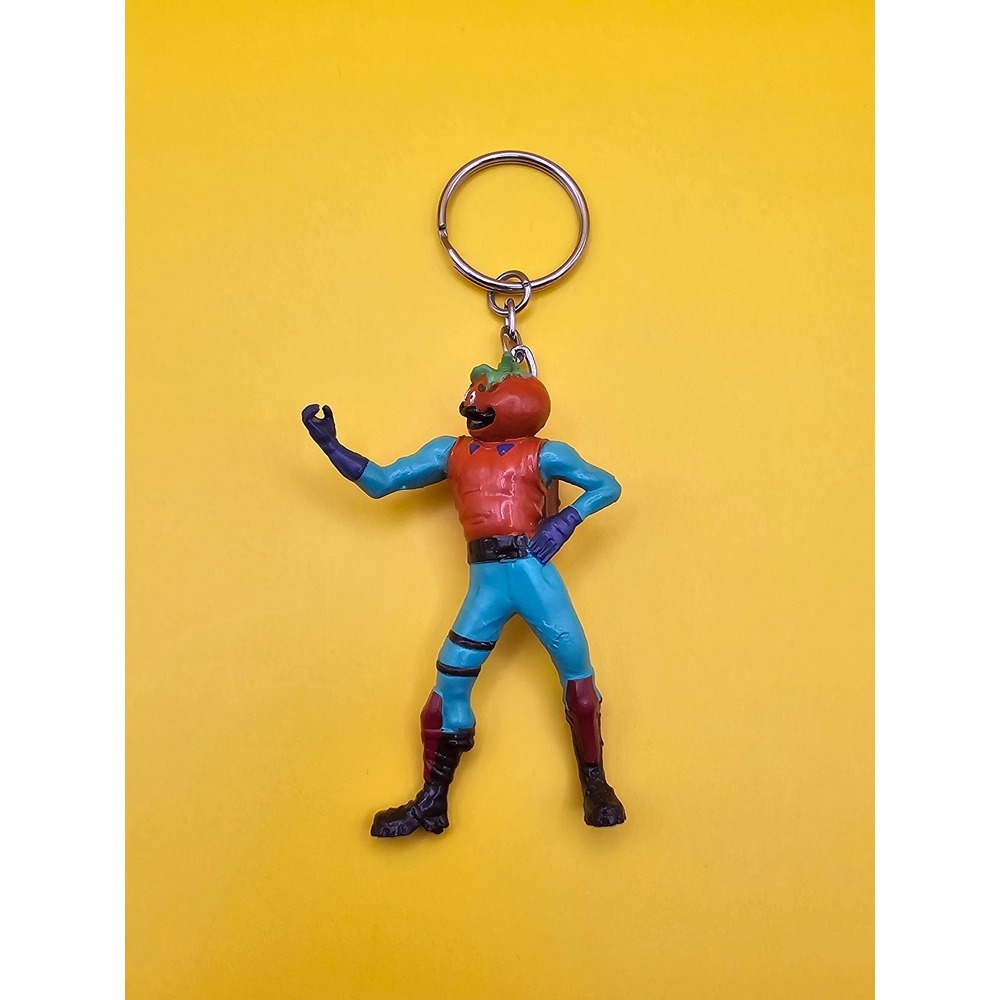 Epic Games Fortnite‎ Keychain Tomatohead Figure Mascot Phone Strap / Keychain